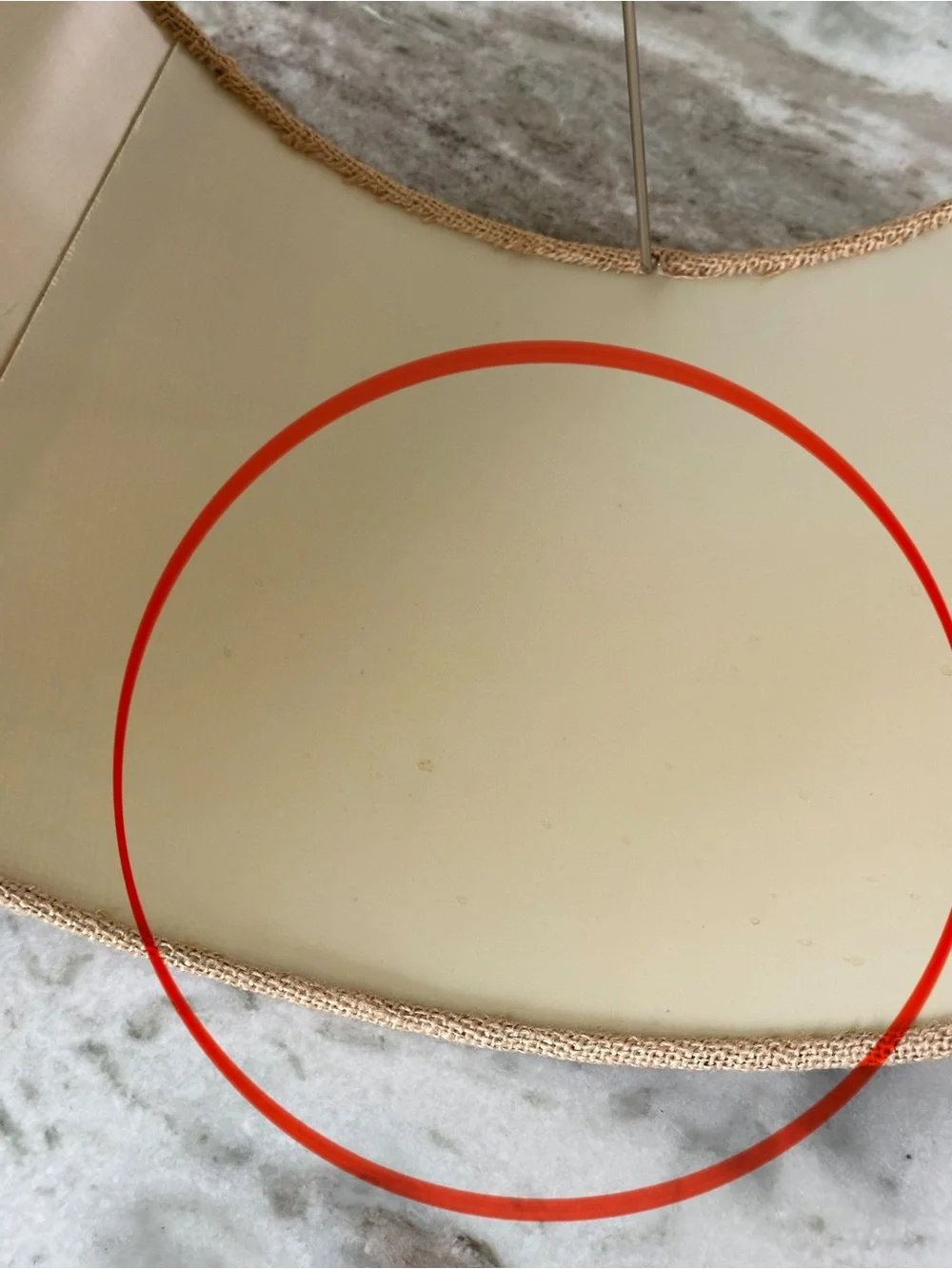Tan Burlap Drum Table Lamp Shade